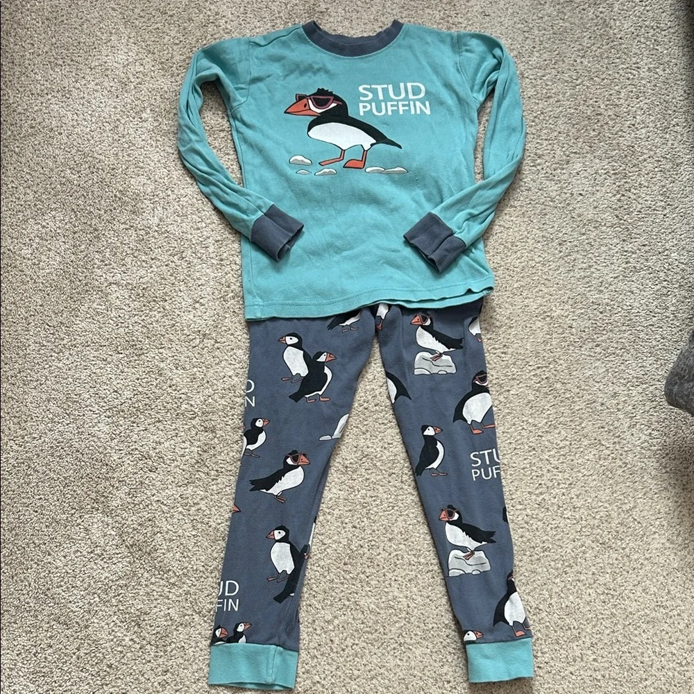 Lazy One Stud Puffin PJ Set, 8